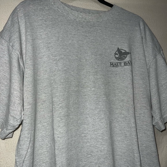 Vintage 90s Maui Bay Striped T Shirt Miller USA Made Single Stitched Size XL - Picture 3 of 7